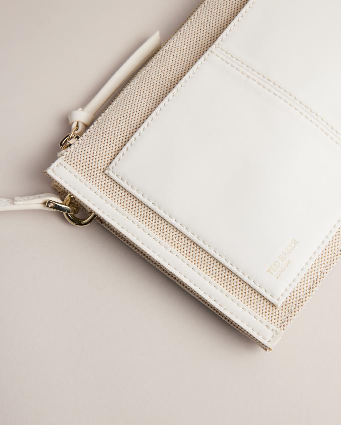 Sac Crossbody Ted Baker Canvas Blanche Femme | GIO-86348945